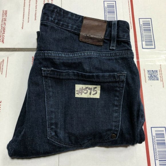 Penguin Men's Low Rise Skinny Size 31x30 Blue Denim Dark Wash Stretch Jeans - Picture 6 of 6